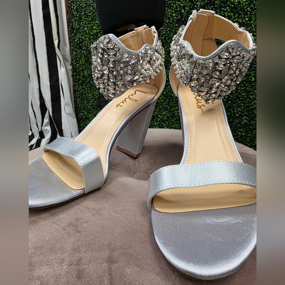 Lulu's Silver Embellished Heels